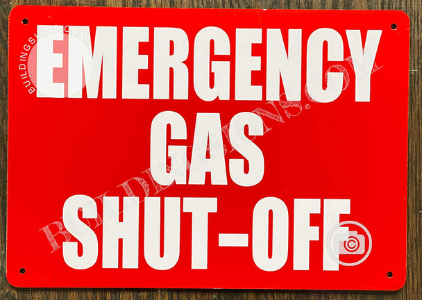 Signage Emergency Gas Shut-Off