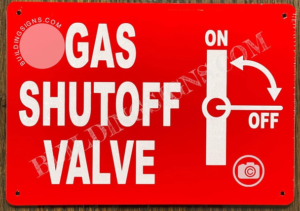Signage Gas Shut of Valve  with Symbol
