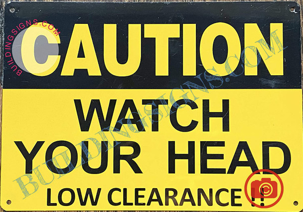Caution Watch Your Head Low Clearance Signage