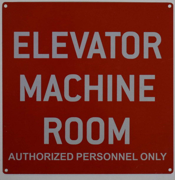 Elevator Machine Room Signage