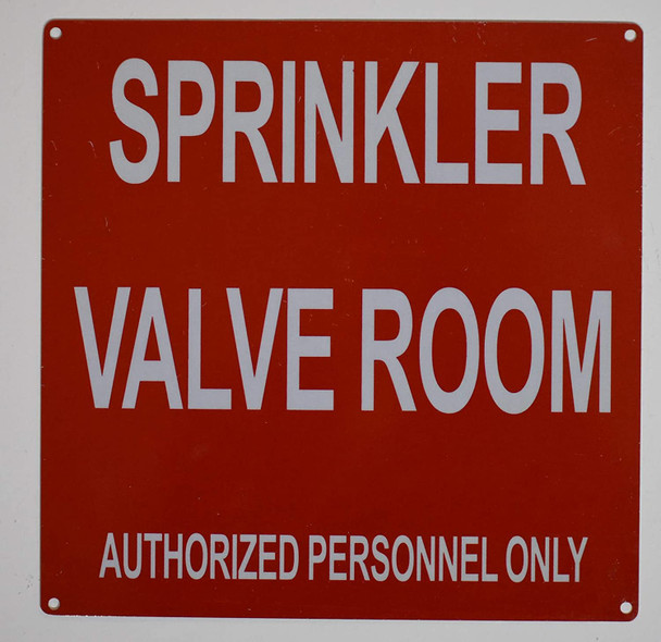 Sprinkler Valve Room Signage