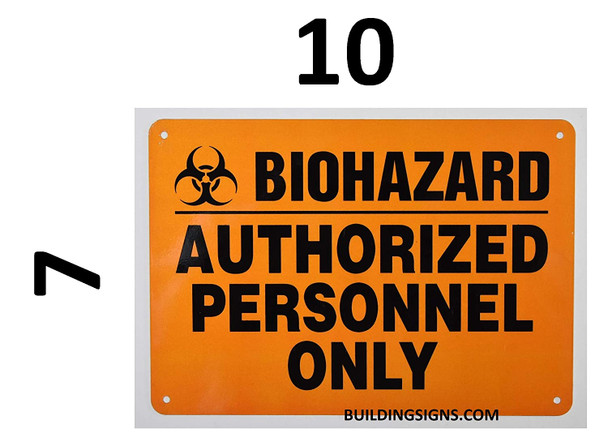 Signs Biohazard Authorized Personnel Only