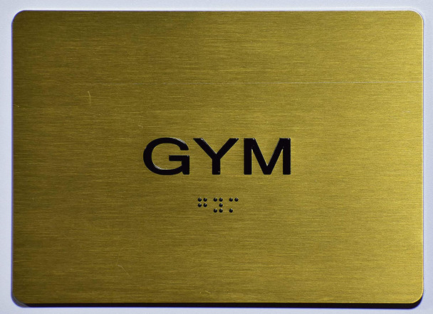SIGNS GYM Sign -Tactile Signs
