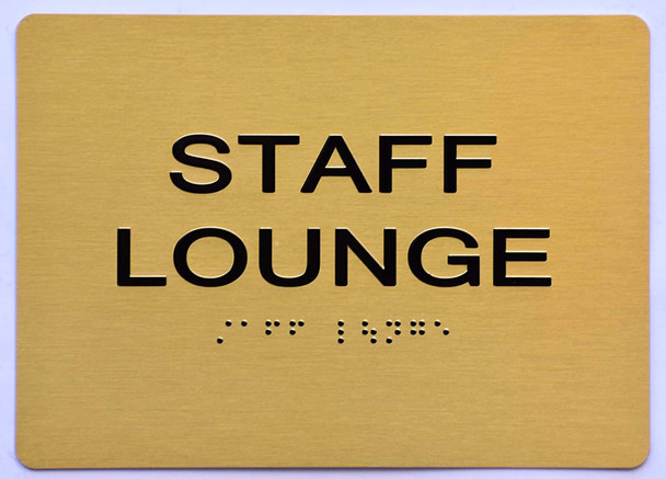 STAFF LOUNGE Sign Tactile Signs (ADA
