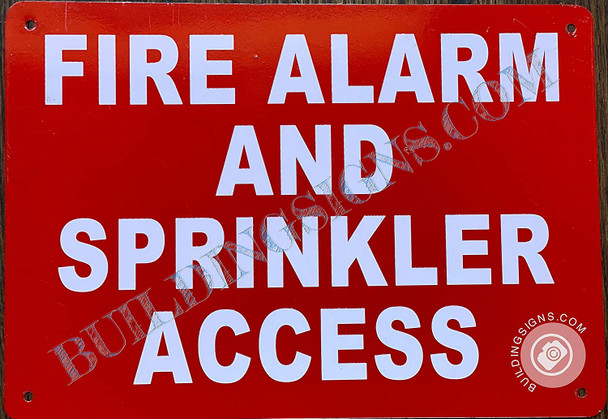 Sign FIRE Alarm and Sprinkler