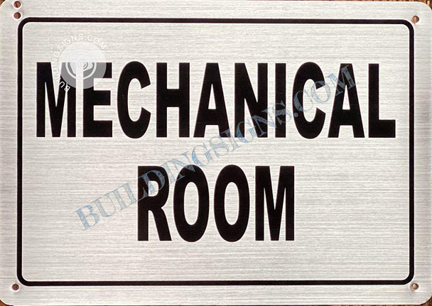 Sign Mechanical Room