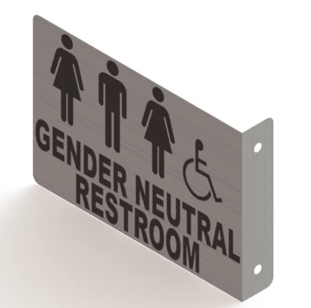 Sign Gender Neutral Restroom Projection - Gender Neutral Restroom 3D