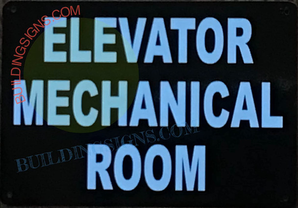 Signage Elevator MECHNICAL Room