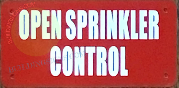Open Sprinkler Control Signage