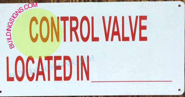 Sign Control Valve Located in_