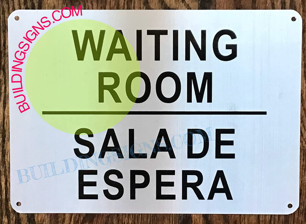 Sign Waiting Room  English and Spanish