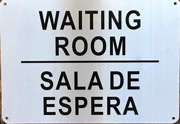 Signage Waiting Room  English and Spanish