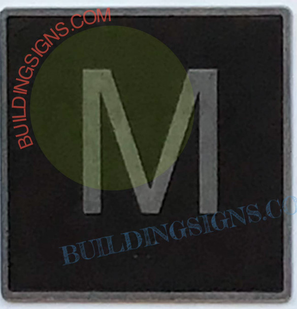 SIGNAGE ELEVATOR FLOOR NUMBER M SIGNAGE- ELEVATOR JAMB PLATE FLOOR M