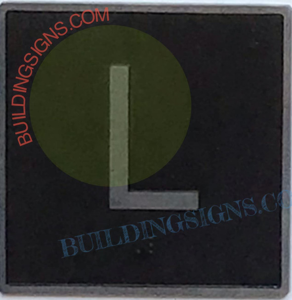 SIGNAGE ELEVATOR FLOOR NUMBER L SIGNAGE- ELEVATOR JAMB PLATE FLOOR L