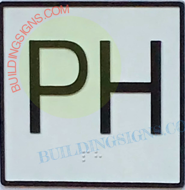 Elevator Floor Number PH Sign- Elevator JAMB Plate Floor PH SIGNAGE