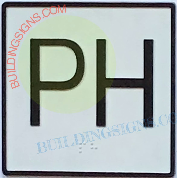 Elevator Floor Number PH Sign- Elevator JAMB Plate Floor PH Sign