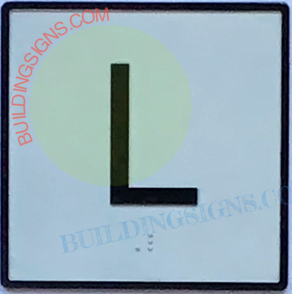 SIGN Elevator Floor Number L Sign- Elevator JAMB Plate Floor Lobby