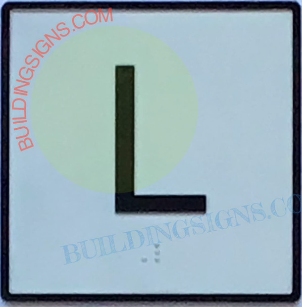 Elevator Floor Number L Sign- Elevator JAMB Plate Floor Lobby Sign