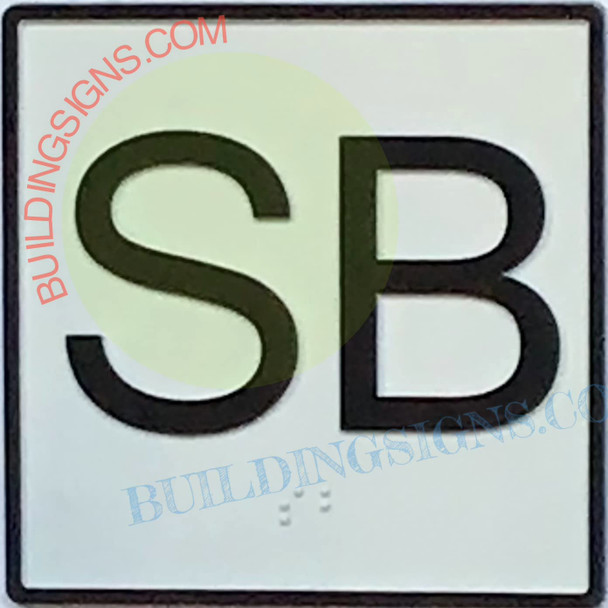 Elevator Floor Number SB Sign- Elevator JAMB Plate Floor SUB Basement Sign