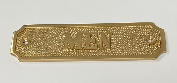 SIGN Brass Men Restroom Sign-Brass Door Sign