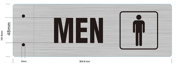 SIGNAGE Men Restroom-Two-Sided/Double Sided Projecting, Corridor and Hallway