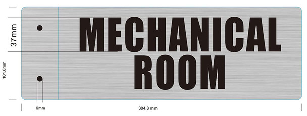 Mechanical Room Sign -Two-Sided/Double Sided Projecting, Corridor and Hallway Sign