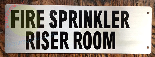 FIRE Sprinkler Riser Room Sign -Two-Sided/Double Sided Projecting, Corridor and Hallway Sign