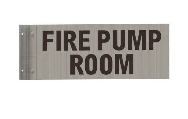 FIRE Pump Room SIGNAGE-Two-Sided/Double Sided Projecting, Corridor and Hallway SIGNAGE