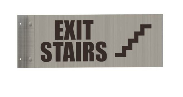 EXIT Stairs Sign-Two-Sided/Double Sided Projecting, Corridor and Hallway SIGNAGE