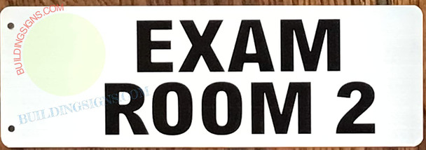 EXAM Room 2 Sign -Two-Sided/Double Sided Projecting, Corridor and Hallway Sign