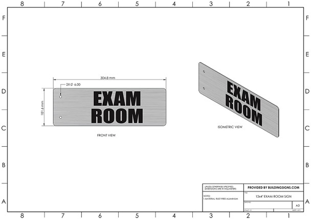EXAM Room-Two-Sided/Double Sided Projecting, Corridor and Hallway