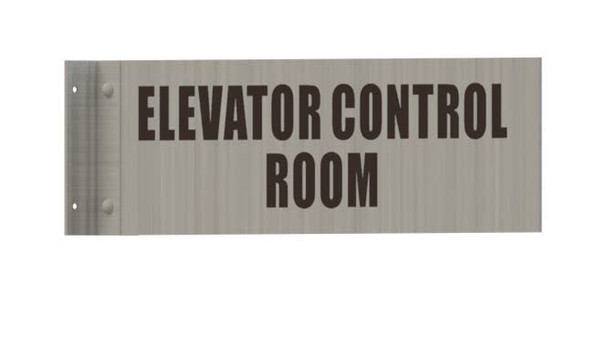 Elevator Control Room Sign-Two-Sided/Double Sided Projecting, Corridor and Hallway SIGNAGE