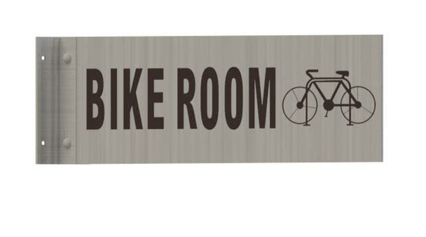 Bike Room -Two-Sided/Double Sided Projecting, Corridor and Hallway SIGNAGE