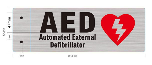 AED -Two-Sided/Double Sided Projecting, Corridor and Hallway Sign