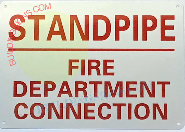 Standpipe FIRE Department Connection Sign