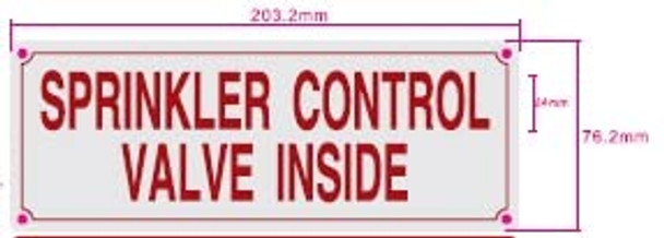 Sprinkler Control Valve Inside Sign