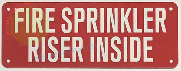 SIGN FIRE Sprinkler Riser Inside