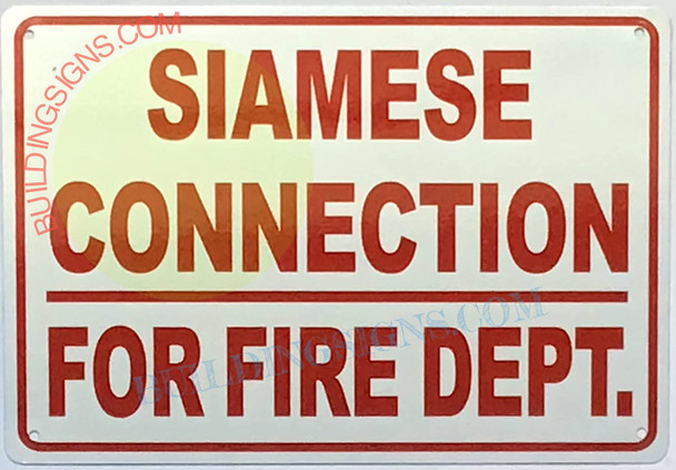 Siamese Connection for FIRE Department Sign