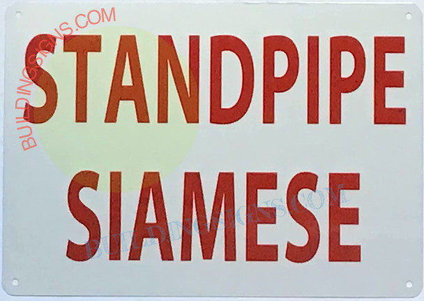 SIGN Standpipe Siamese Sign