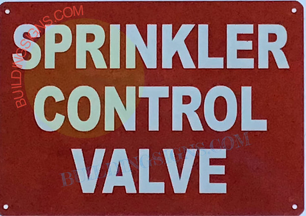 SIGN Sprinkler Control Valve