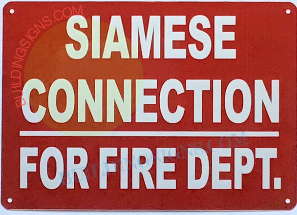 SIGNAGE Siamese Connection for FIRE Department