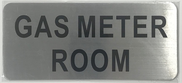 GAS METER ROOM SIGN – BRUSHED