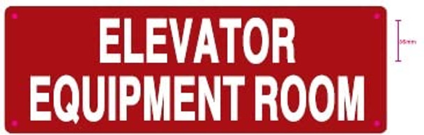 SIGN Elevator Equipment Room