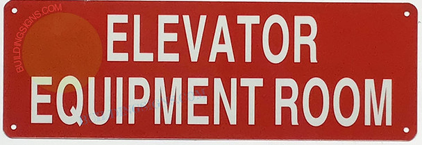 Elevator Equipment Room Sign