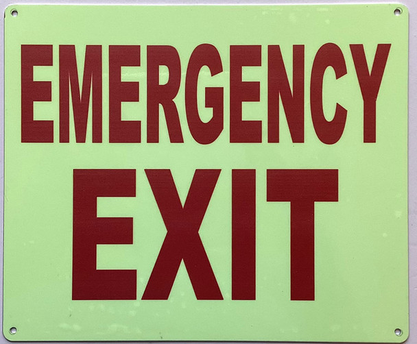 Photoluminescent EMERGENCY EXIT /GLOW IN THE DARK emergency EXIT SOUND