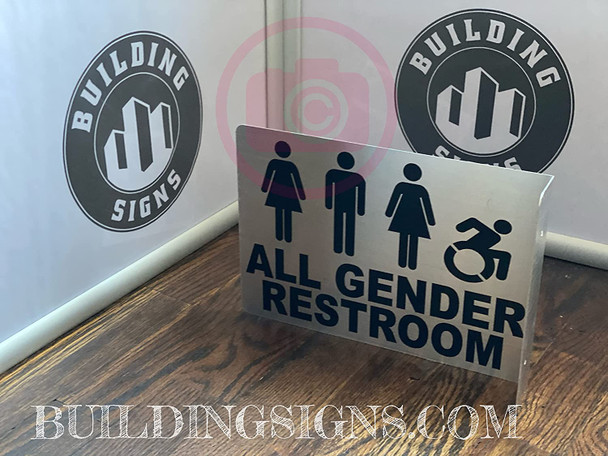 ALL GENDER ACCESSIBLE RESTROOM PROJECTION Signage