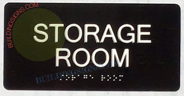 STORAGE ROOM Sign Tactile Touch Braille Sign