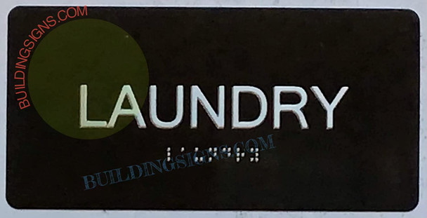 LAUNDRY Signage Tactile Touch Braille Signage