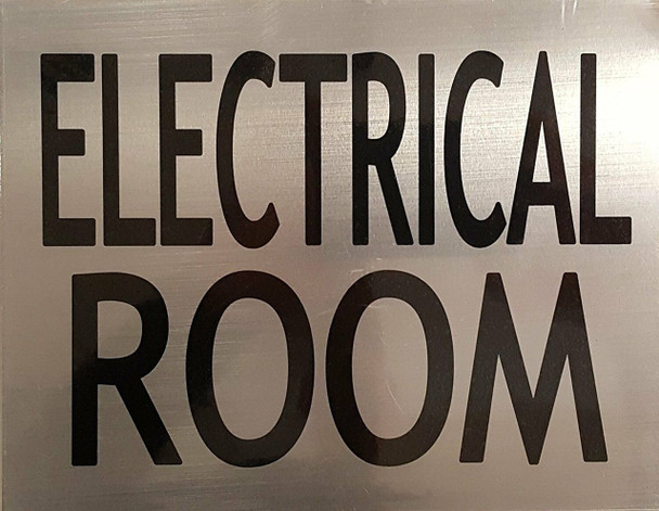 ELECTRICAL ROOM SIGN – BRUSHED ALUMINUM