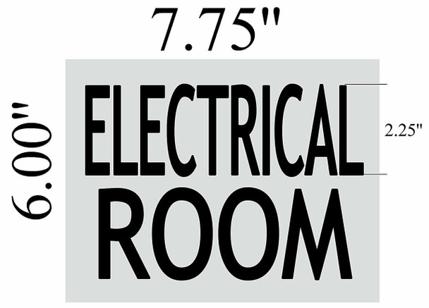 ELECTRICAL ROOM SIGN - BRUSHED ALUMINUM